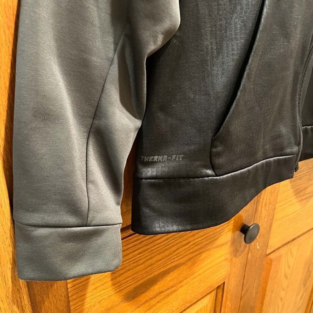 Nike Therma-Fit Black & Gray Fleece Lined Full Zip Sweatshirt - Size Large - Picture 6 of 12